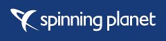 Spinning Planet Logo - Landscape on blue Spinning Planet Logo - Landscape on blue